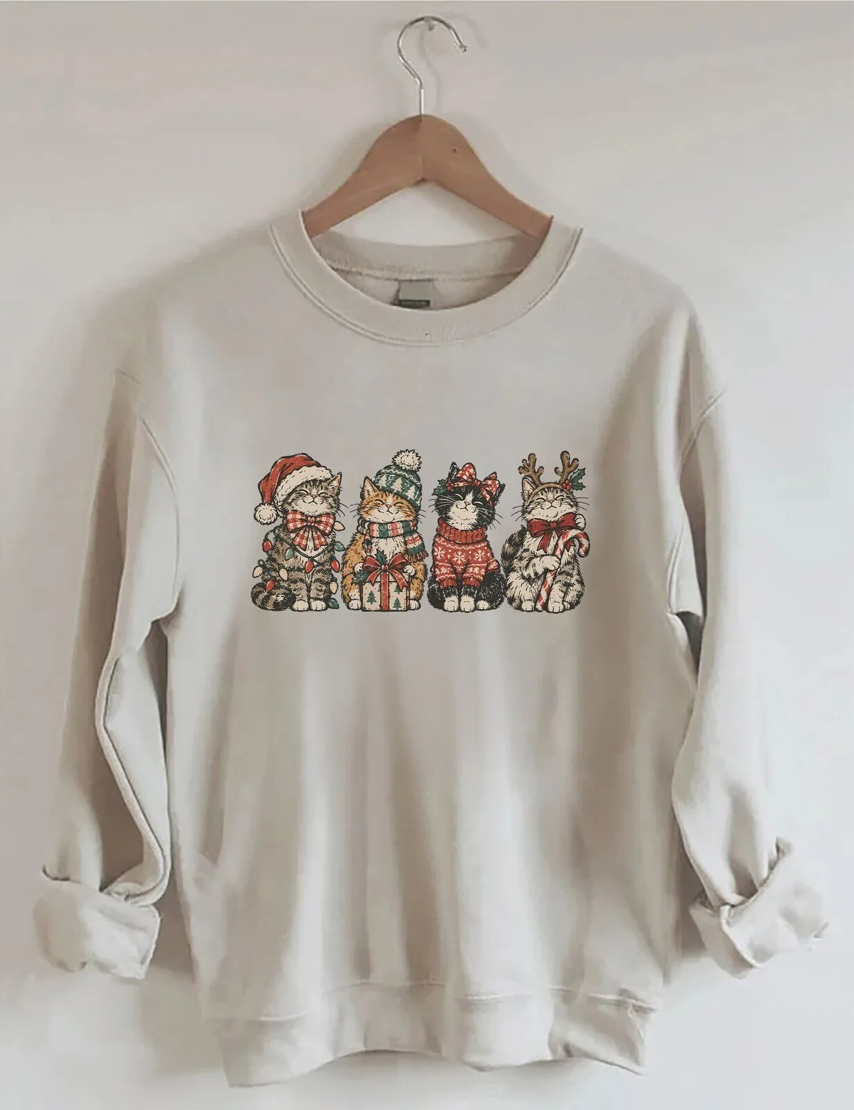 Cute Christmas Cats Holiday Party Sweater for Women and Men