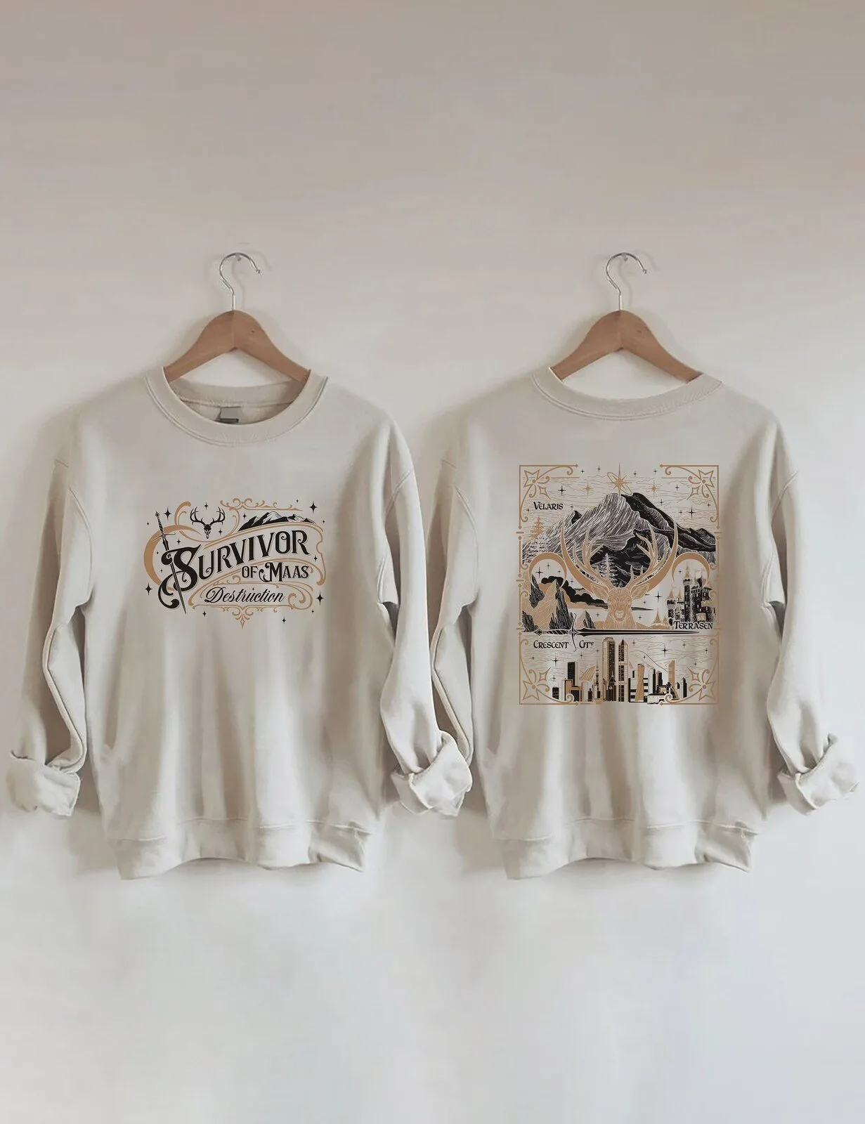 Survivor Of Maas Destruction Velaris Crescent City Fantasy Book Sweatshirt