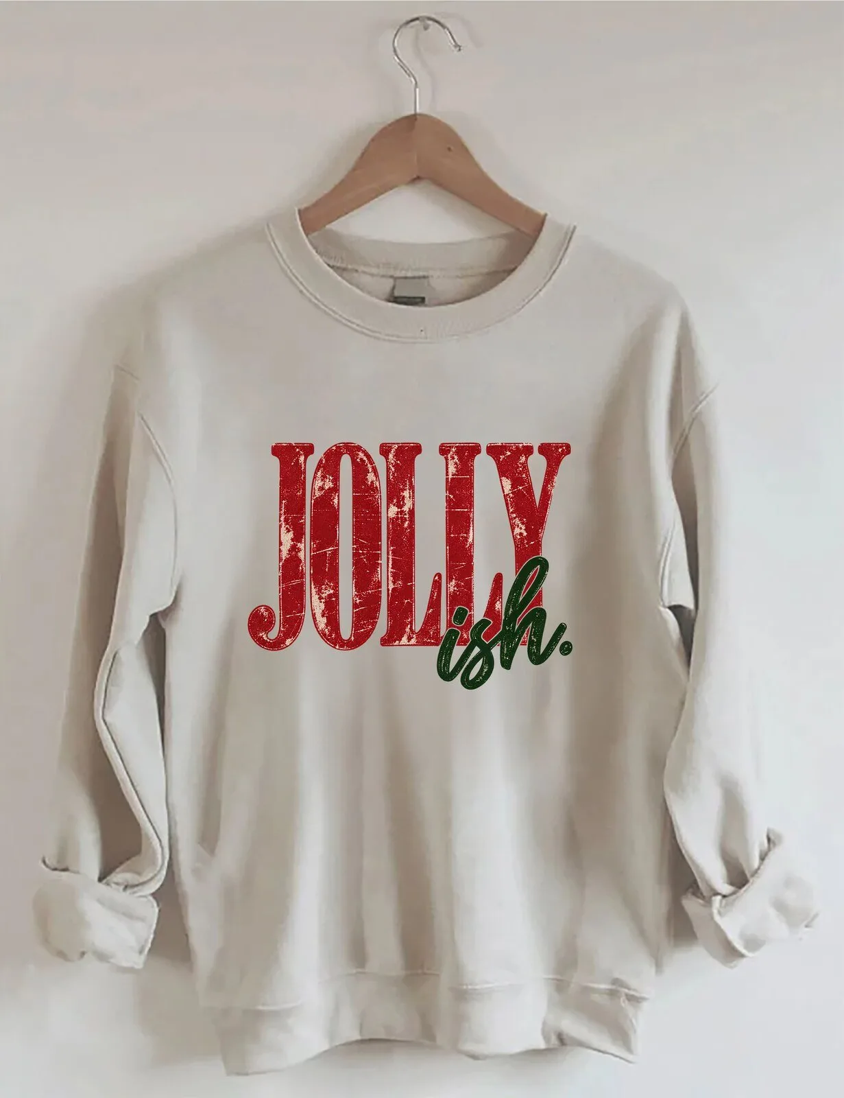 Jollyish Christmas Holiday Festive Season Crewneck Sweatshirt