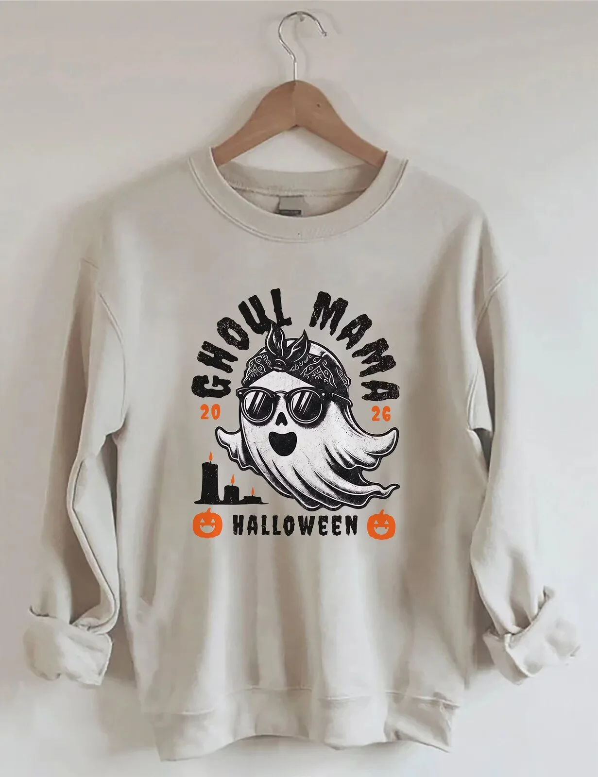 Ghoul Mama Ghost Halloween Spooky Party Costume Sweatshirt