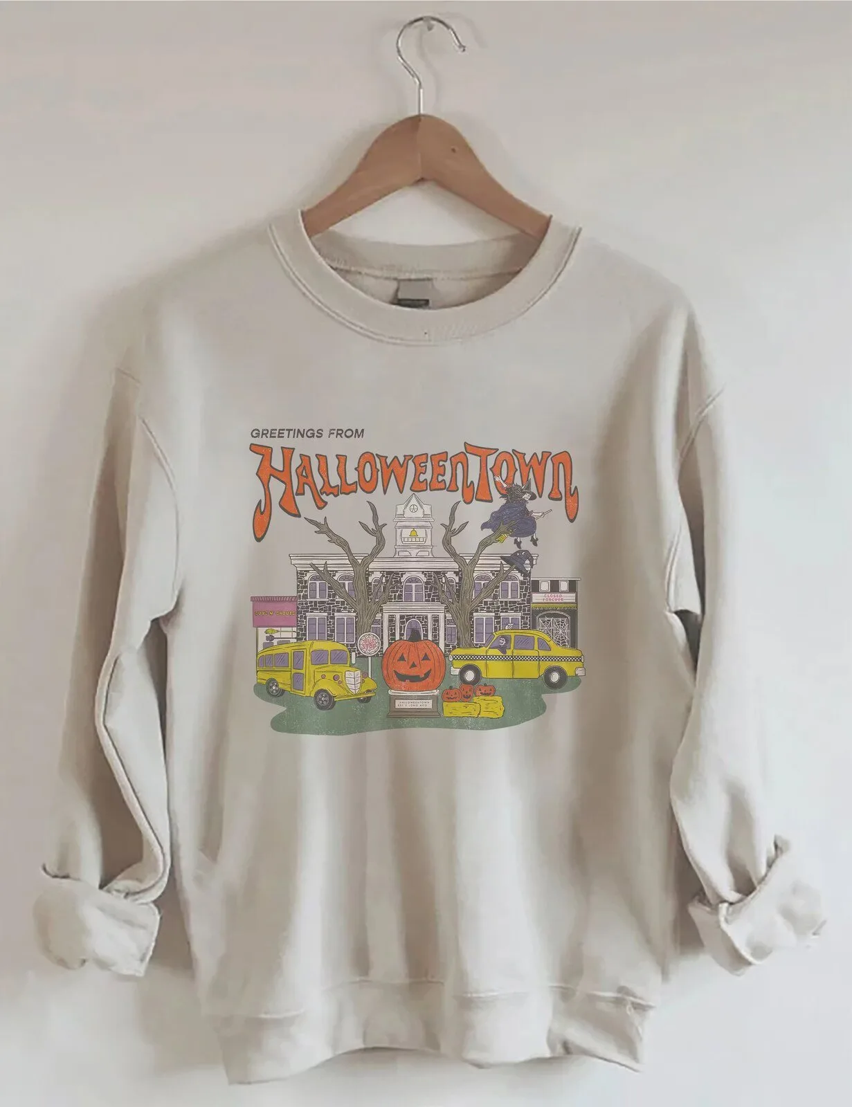 Greetings From Halloweentown Halloween Themed Fall Season Sweatshirt