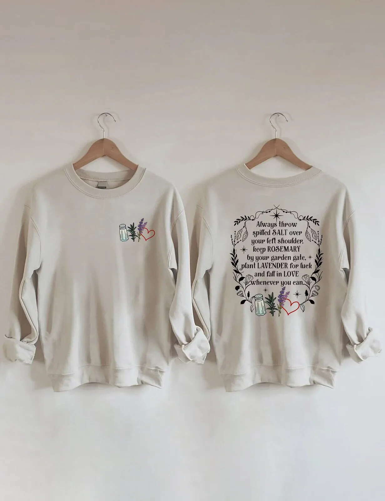 Practical Magic Always Throw Spilled Salt Over Your Left Shoulder Sweatshirt 5 Practical Magic Always Throw Spilled Salt Over Your Left Shoulder Sweatshirt